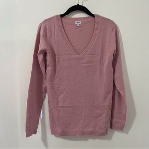 Etam V Neck Sweater XS Dusty Pink